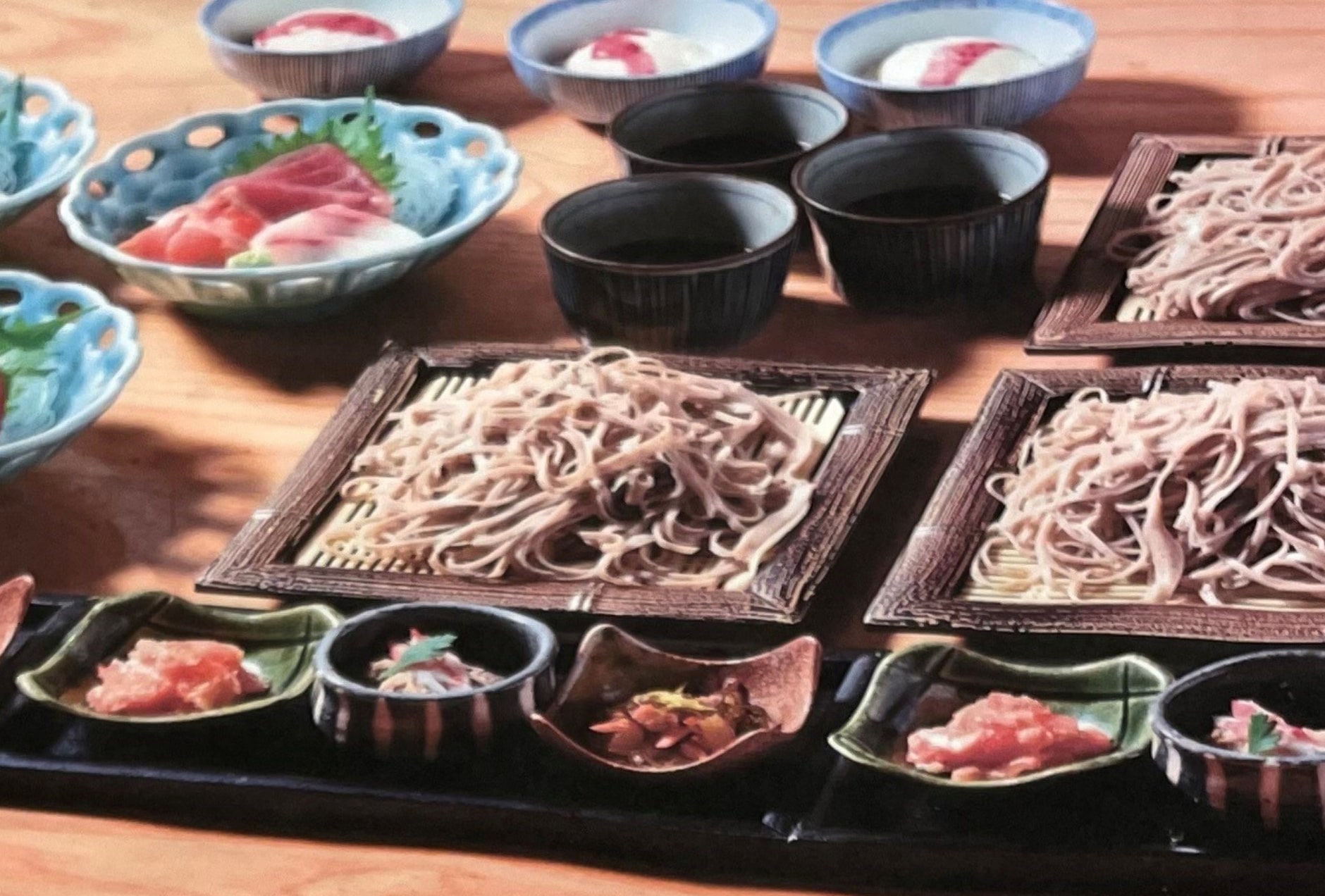 宴会限定メニュー写真2：そばつゆで食べる！店主こだわりの豚しゃぶコース